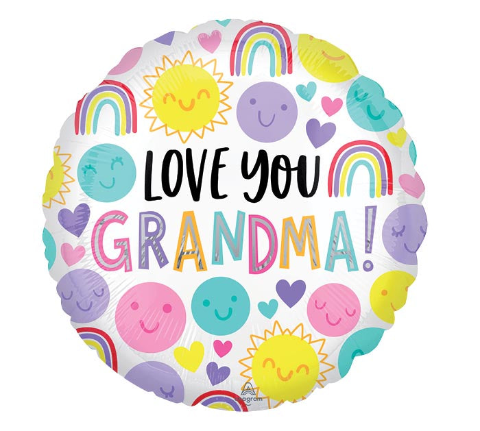 17-Inch Love You Grandma Balloon – Available for delivery in Atlanta or pickup in Sandy Springs