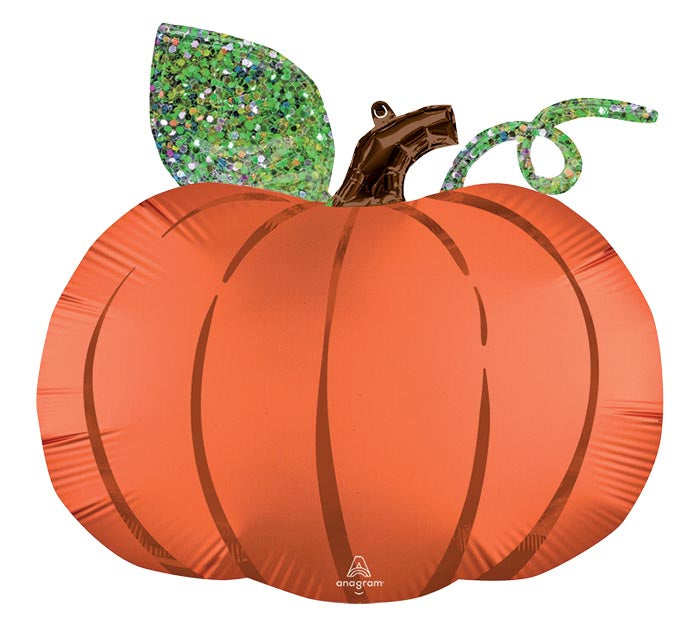 25-Inch Satin Pumpkin Balloon – Available for delivery in Atlanta or pickup in Sandy Springs