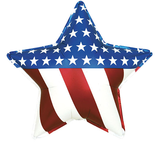 31" Patriotic Stars and Stripes Balloon