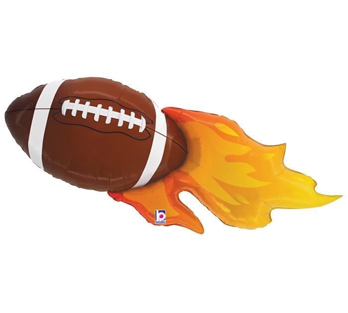40-Inch Football Flame Balloon – Available for delivery in Atlanta or pickup in Sandy Springs