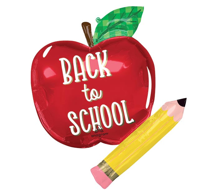 31" Back to School Apple Balloon