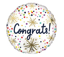 17" Congrats Confetti Balloon
