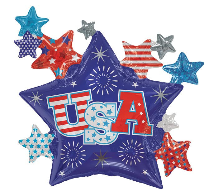 36" Patriotic USA Stars and Stripes Balloon