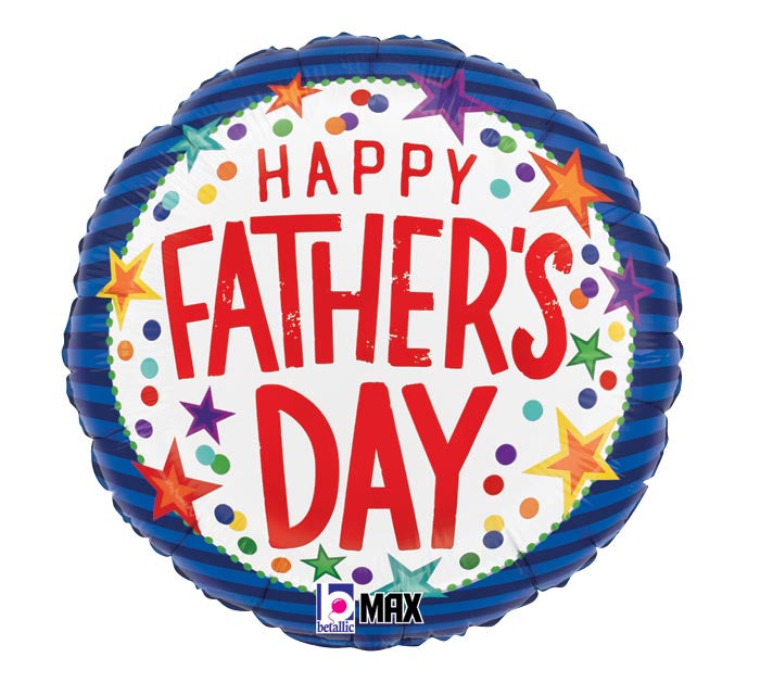 18" Father's Day Stars Balloon