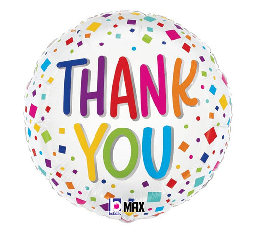 18" Thank You Confetti Balloon
