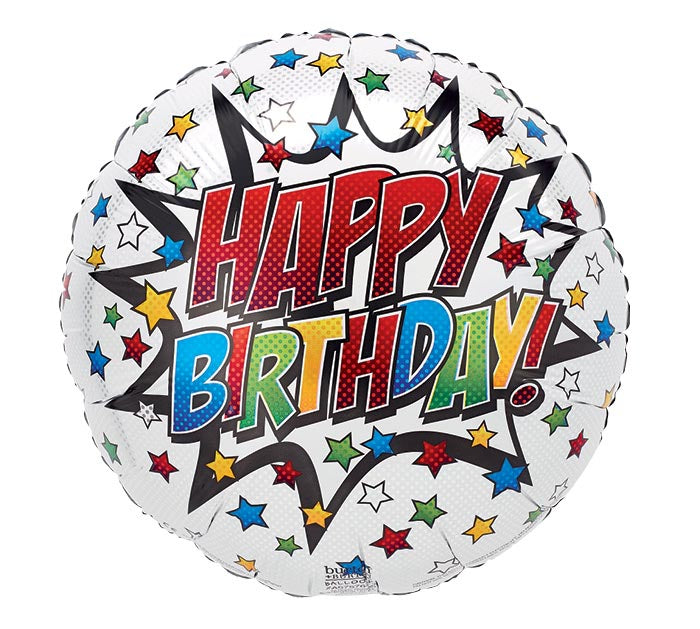 17" Happy Birthday Comic Balloon