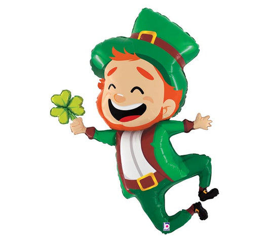 39" Jumping Leprechaun Balloon – Available for delivery in Atlanta or pickup in Sandy Springs