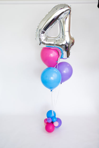 Bold Number Balloon Bouquet