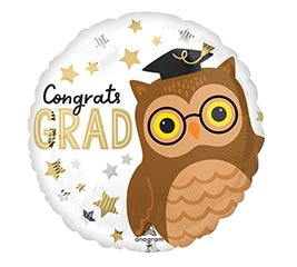 17" Congrats Grad Owl Balloon