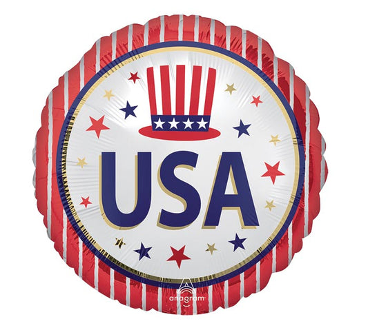 17" USA Stars and Stripes Balloon