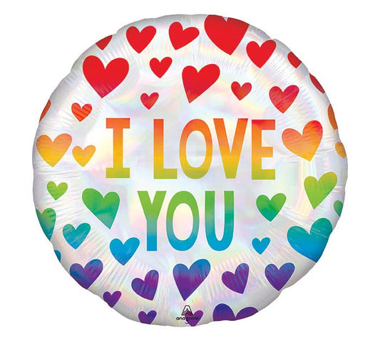 18" Rainbow I Love You Balloon