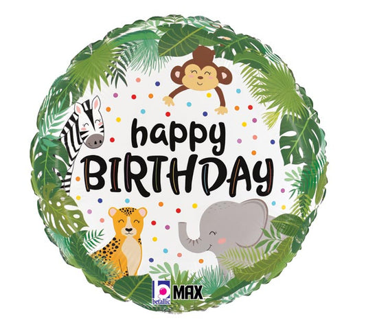 17" Happy Birthday Safari Balloon