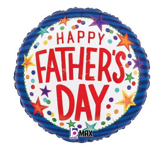 18" Father's Day Stars Balloon