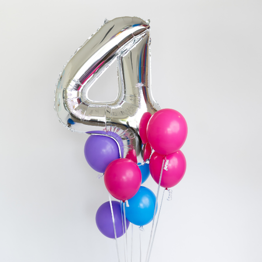 Confetti Number Balloon Bouquet