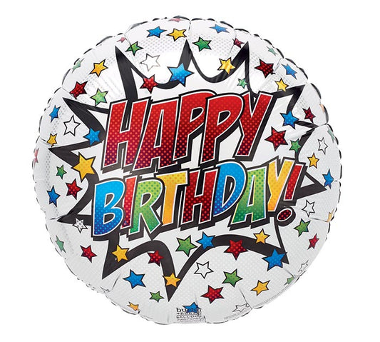 17" Happy Birthday Comic Balloon
